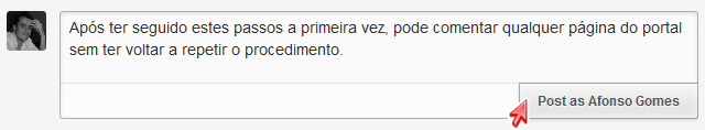 Imagem 4 - Fazer comentários no site do Jardim Botânico.